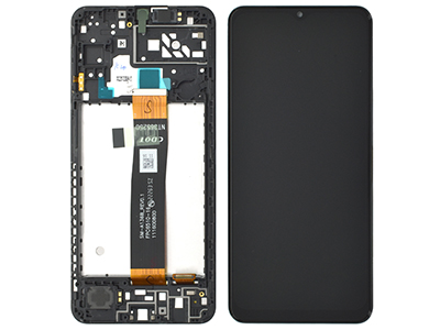 [SGA04SDSON] Samsung Galaxy A04S  LCD + Touchscreen + Frame + Switch Tasti Volume Nero (ECOSTORE)
