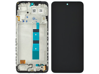 [XMRN14DSCN] Xiaomi Redmi Note 12 4G Service Pack LCD + Touch Screen + Frame + Switch Tasti Laterali - Nero
