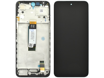 [XMR124DSCN] Xiaomi Redmi 12 4G Service Pack LCD + Touch Screen + Frame + Switch Tasti Laterali - Tech Compatibile Nero