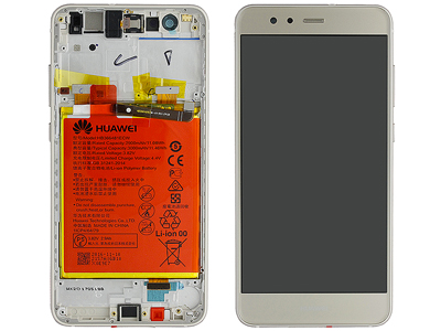 [HWP10LDSOO] Huawei P10 Lite Service Pack LCD + Touch + Frame + Batteria + Tasti Laterali + Altoparlante + Jack Audio Oro - 02351FSN